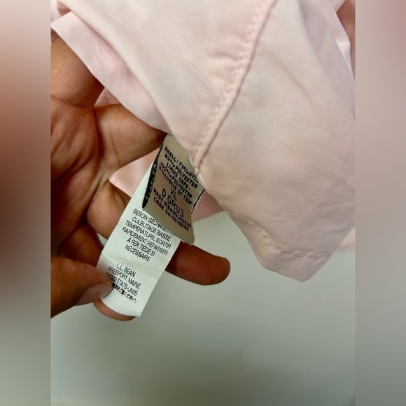 L.L BEAN VINTAGE Lightweight Long Sleeve Cargo peach Color Shirt size XL - Picture 6 of 10